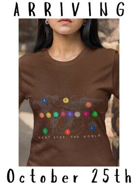 Luxe NYC Train Map Tee — Next Stop The World